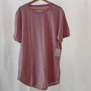 Kuwalla-Tee Easy Scoop Bamboo Unisex Pink Short Sleeve Tee New